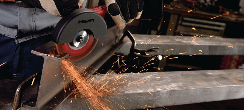 AG 125-A36 Cordless angle grinder Powerful 36V cordless angle grinder (brushless) for cutting and grinding with discs up to 125 mm Applications 1
