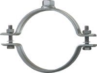 MP-MR Pipe clamp heavy-duty Standard stainless steel pipe clamp without sound inlay for heavy-duty piping applications