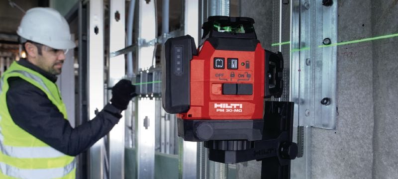 PM 30-MG Multi-line laser Multi-line laser with 3 green 360° lines for plumbing, levelling, aligning and squaring Applications 1