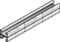 MR-21D Galvanised back-to-back double channel strut with serrated edges