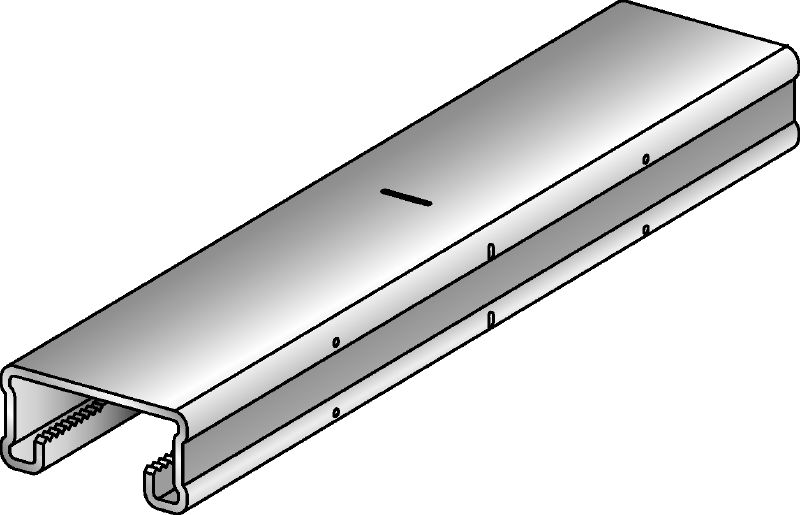 MQ-21 U channel Galvanised 21 mm high unslotted MQ strut channel for light-duty applications