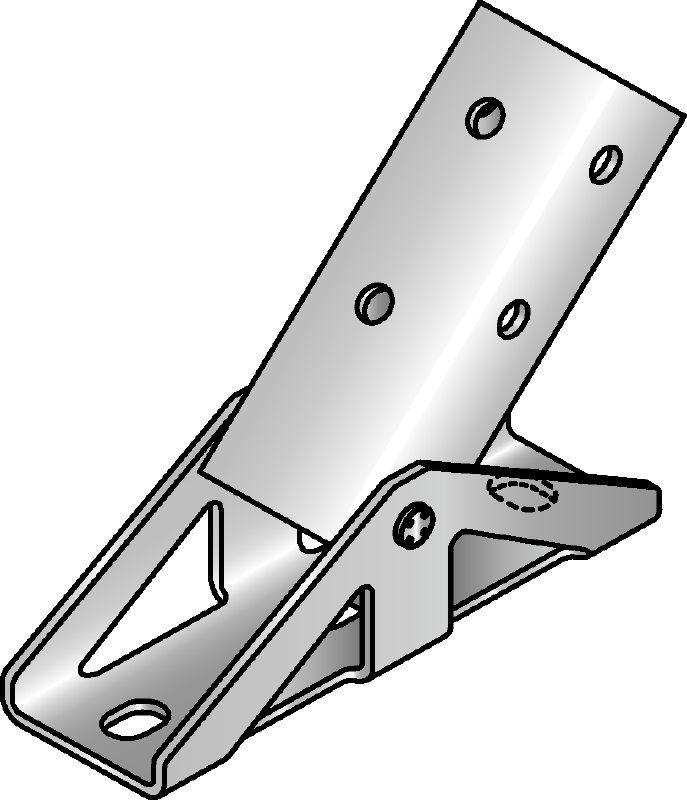 MRP Galvanised, pivoting base connector for fastening strut channel to base material