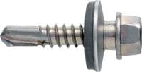 S-MD 53 S Self-drilling metal screws Self-drilling screw (A2 stainless steel) with 16 mm washer for medium-thick metal-to-metal fastenings (up to 6 mm)