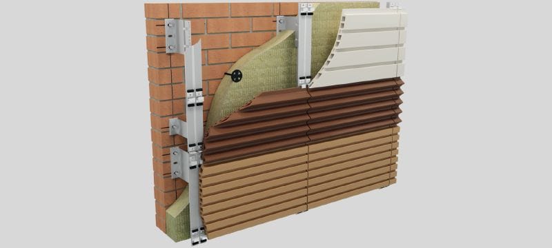 MFT-MF LM Bracket Aluminum L-shaped medium-large bracket for installing rainscreen façade substructures Applications 1