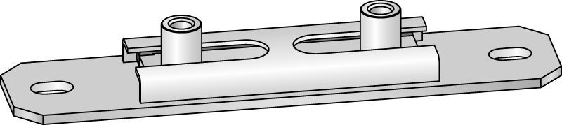 MSG-UK Cross slide connector (double) Premium galvanised cross slide connector for light-duty heating and refrigeration applications