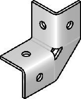 MRW 90° Galvanised angle bracket for connecting MR strut channels or brackets