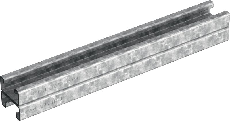 MR-21D-HDG Hot-dip galvanised (HDG) back-to-back double channel strut with serrated edges