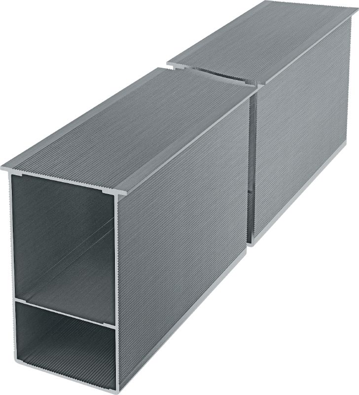 MFT-RP-58 profiles Reinforced profile with face shelf of 58 mm
