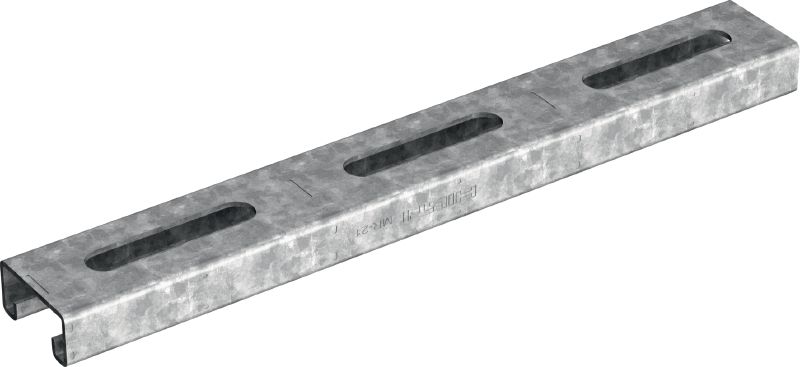 MR-21-HDG channel Hot-dip galvanised (HDG) strut channel with serrated edges