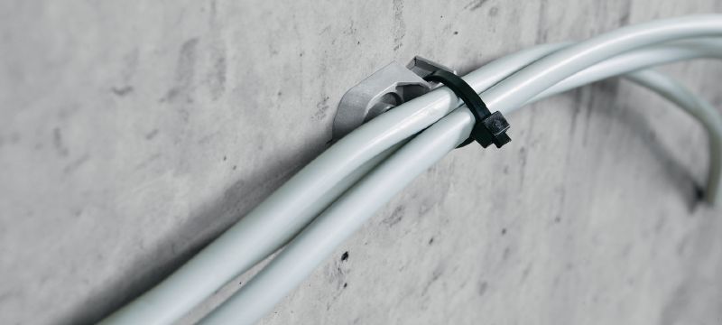 X-ECT MX Крепеж для кабельных затяжек Пластиковый держатель затяжек для кабелей и кабельных каналов для использования с гвоздями в ленте Применения 1