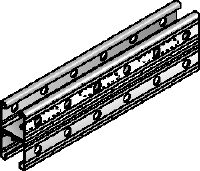 MR-41D-HDG Hot-dip galvanised (HDG) back-to-back double channel strut with serrated edges