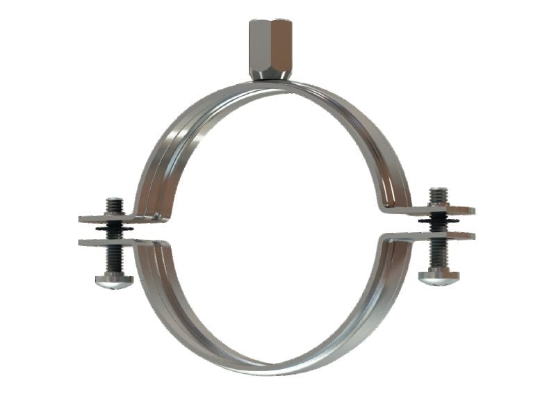 MP-P Standard galvanised pipe clamp without sound inlay for light-duty applications