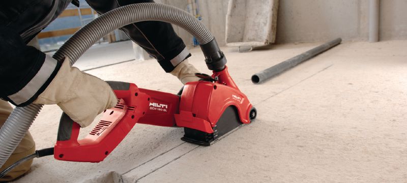 DCH 180-SL Wall chaser Dry electric hand-held diamond slitting machine, for parallel cuts up to 60 mm deep Applications 1