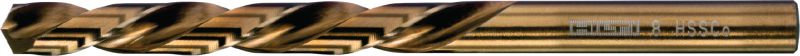 HSS-Co Кобальтовое сверло Высококачественное кобальтовое сверло HSS для сверления отверстий небольшого диаметра в обычной и нержавеющей стали с пределом прочности ≤1100 Н/мм², соответствует стандарту DIN 338/340