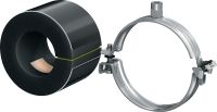 MIP-M Quick-close refrigeration pipe clamp (medium insulated) Ultimate galvanised pipe clamp for maximum productivity in refrigeration applications with an insulation thickness of 20-25 mm