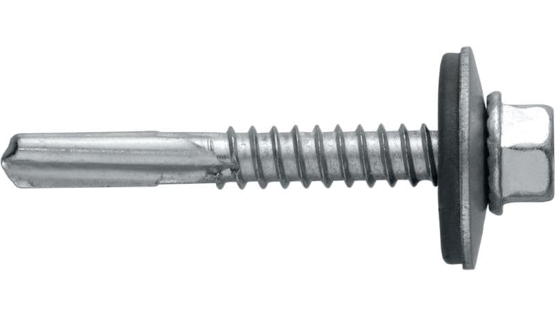 S-MD55Z Self-drilling metal screws Self-drilling screw (zinc-plated carbon steel) with 16 mm washer for thick metal-to-metal fastenings (up to 15 mm)