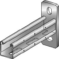 MQK-41-R Stainless steel bracket with a 41 mm high, single MQ strut channel for high corrosion protection