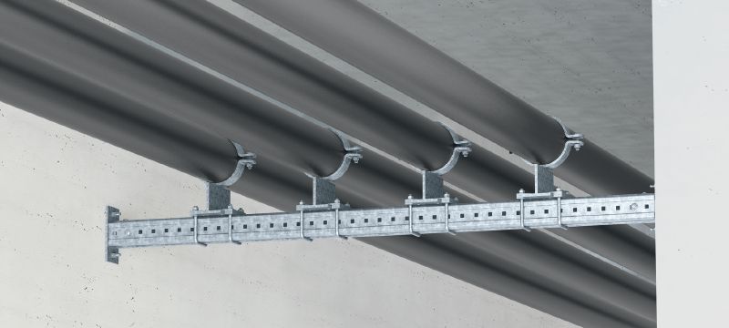 Baseplater DIN 9021 M16 zinced Hot-dip galvanised (HDG) baseplate for fastening MI-90 girders to concrete using two anchors Applications 1